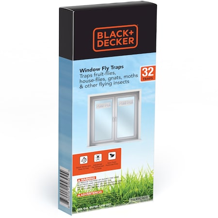 Black & Decker Fly Traps Sticky Fly Paper Strips PreBaited Odorless, 32 Pack 2pk-BDXPC808